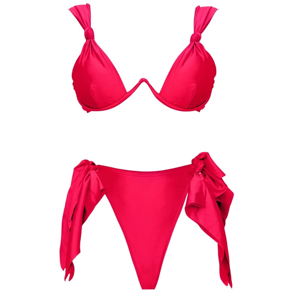 Andrea Iyamah Ruby RAI High Rise Bikini Top size Large Bottom size Medium